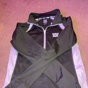 PINK Ultimate Olive Green Half Zip Pullover